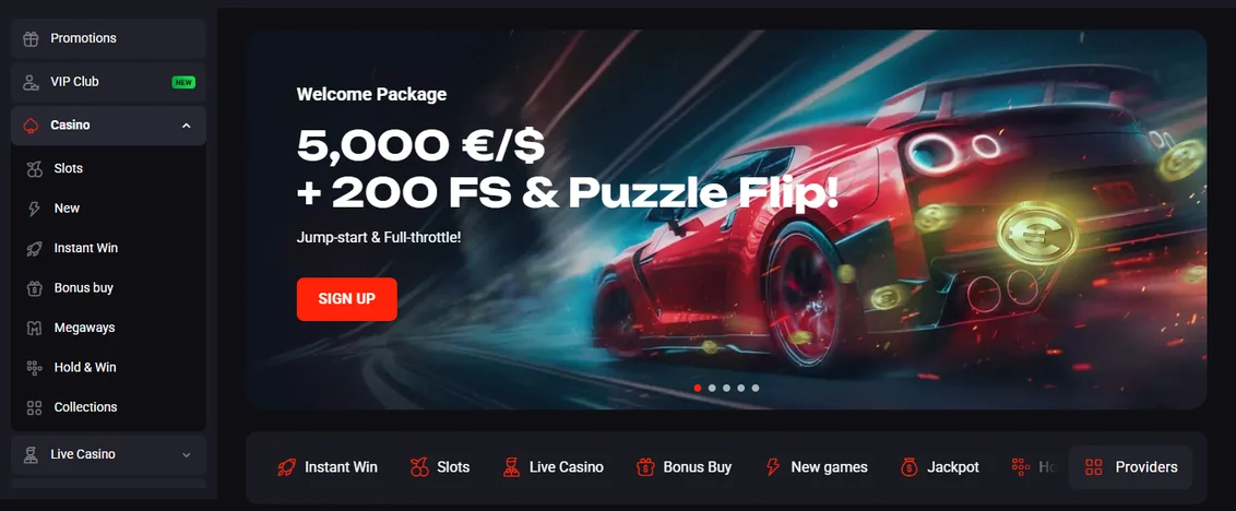 Získejte uvítací balíček Akce Casino