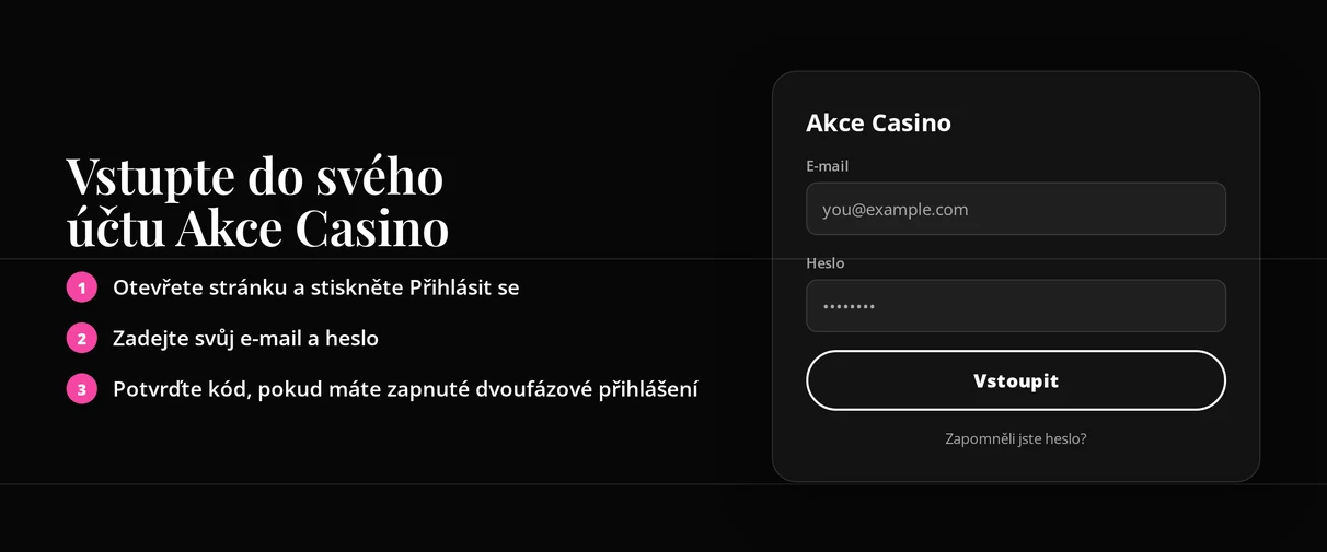 Použijte přihlašovací formulář.