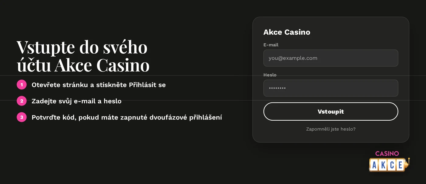 Vyplňte přihlašovací formulář.